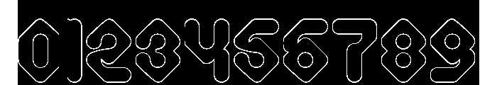 Digital Monkey-Hollow-Inverse Font OTHER CHARS
