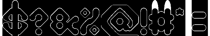Digital Monkey-Hollow-Inverse Font OTHER CHARS