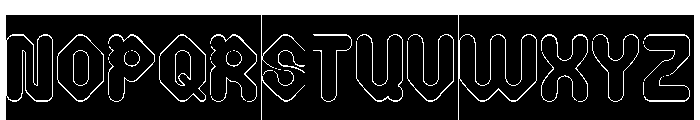 Digital Monkey-Hollow-Inverse Font UPPERCASE