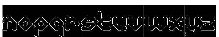 Digital Monkey-Hollow-Inverse Font LOWERCASE