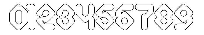 Digital Monkey-Hollow Font OTHER CHARS