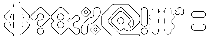 Digital Monkey-Hollow Font OTHER CHARS