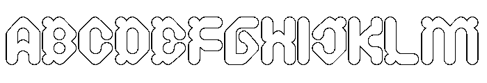 Digital Monkey-Hollow Font UPPERCASE