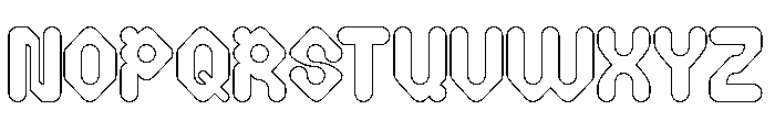 Digital Monkey-Hollow Font UPPERCASE