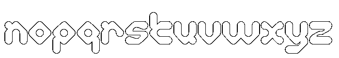Digital Monkey-Hollow Font LOWERCASE