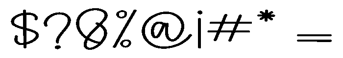 Digital Paperback Font OTHER CHARS