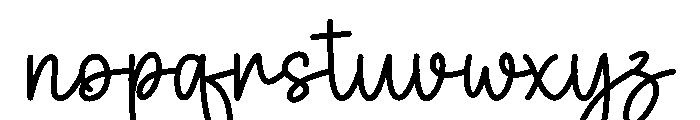 Digital Paperback Font LOWERCASE