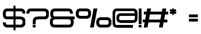 Digitalize Regular Font OTHER CHARS