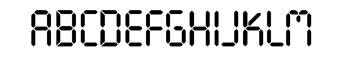 Digitron Font Font UPPERCASE