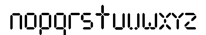 Digitron Font Font LOWERCASE