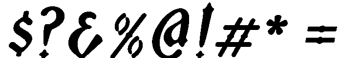 DilomaItalic Font OTHER CHARS