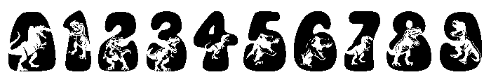 Dinosaur Alphabet Regular Font OTHER CHARS