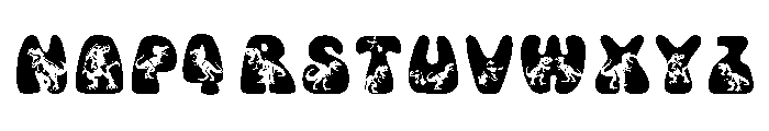 Dinosaur Alphabet Regular Font UPPERCASE
