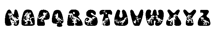 Dinosaur Alphabet Regular Font LOWERCASE