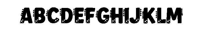Dinosaur Font Blue Font UPPERCASE