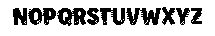 Dinosaur Font Blue Font UPPERCASE