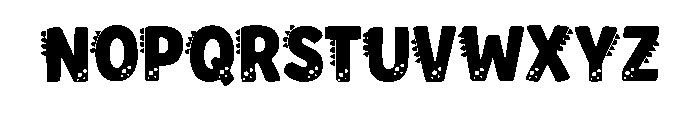 Dinosaur Font Blue Font LOWERCASE