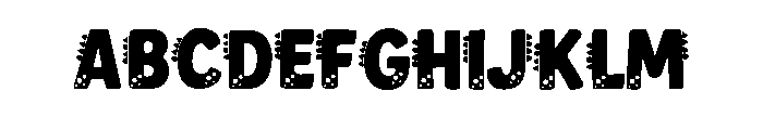 Dinosaur Font Purple Font UPPERCASE