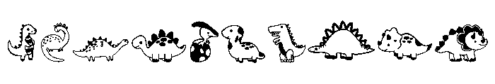 Dinosaur doodle Font OTHER CHARS