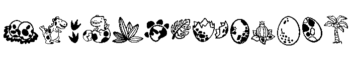 Dinosaur doodle FONT