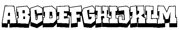 Dinosic Extrude Regular Font UPPERCASE