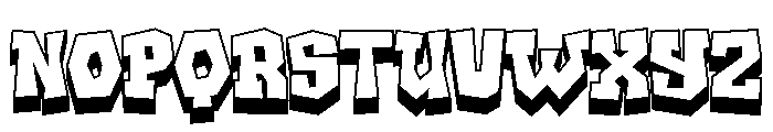 Dinosic Extrude Regular Font LOWERCASE