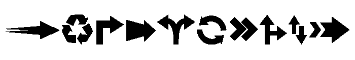 Directional Arrow Set Font OTHER CHARS