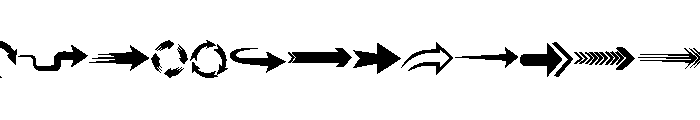 Directional Arrow Set Font UPPERCASE