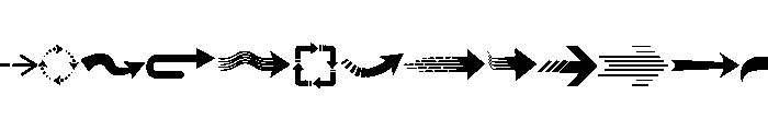 Directional Arrow Set Font UPPERCASE