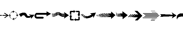Directional Arrow Set Font LOWERCASE