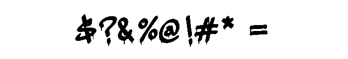 Dirty B*****d Font OTHER CHARS