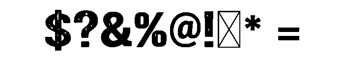 Dirty Bold Font OTHER CHARS
