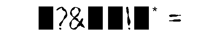 Dirty Ink Regular Font OTHER CHARS