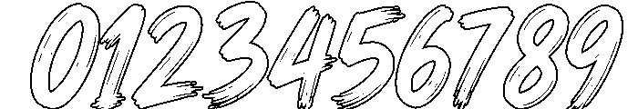 Dirty Stroke Outline Font OTHER CHARS