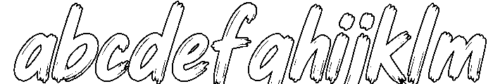 Dirty Stroke Outline FONT