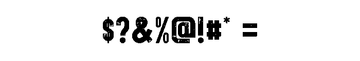 Dirty Strong Regular Font OTHER CHARS