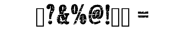 Dirty Western Regular Font OTHER CHARS