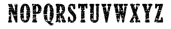 Dirty Western Regular Font LOWERCASE