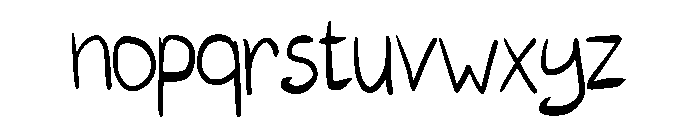 Display Handwriting Regular Font LOWERCASE