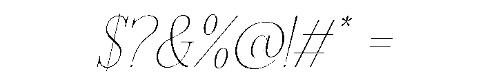 Disthero Italic Font OTHER CHARS