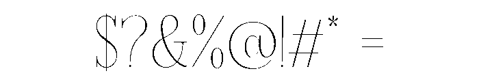 Disthero Regular Font OTHER CHARS