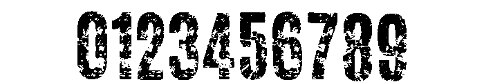Distressed Bold Sans Regular Font OTHER CHARS