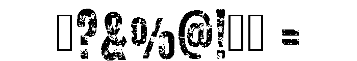 Distressed Bold Sans Regular Font OTHER CHARS