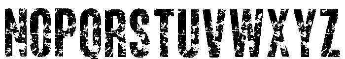 Distressed Bold Sans Regular Font LOWERCASE