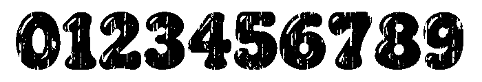 Distressed  Bubble Font OTHER CHARS