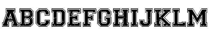 Distressed Varsity Font UPPERCASE