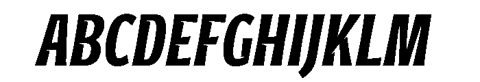 District Letters Sans Italic Font UPPERCASE