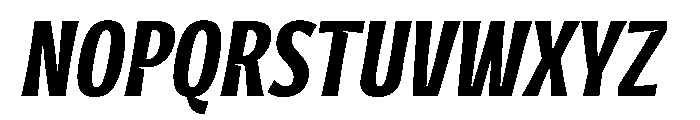 District Letters Sans Italic Font LOWERCASE