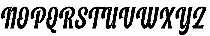 District Letters Script Italic Font UPPERCASE