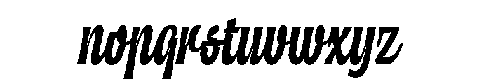 District Letters Script Italic Font LOWERCASE